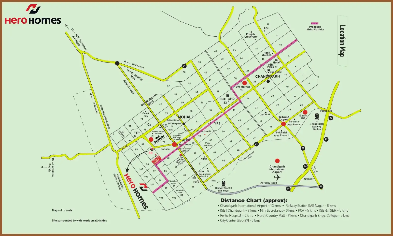 Map of Hero Homes Map of Hero Homes
